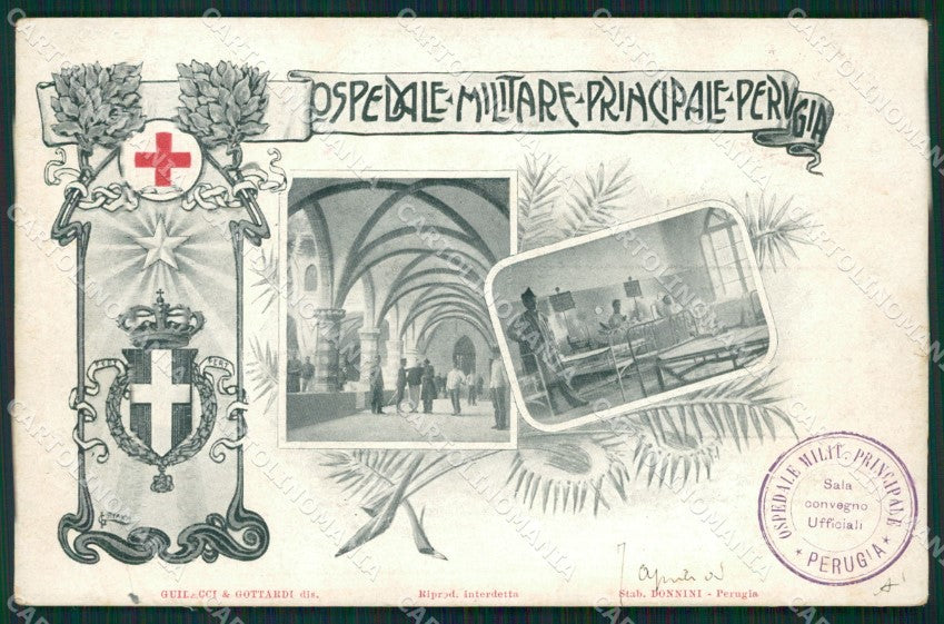 Perugia città Ospedale Militare cartolina QZ2834 – fronte