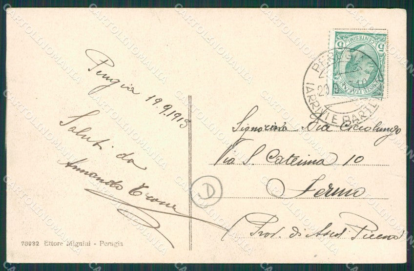 Perugia città Tram cartolina QZ2837 – retro