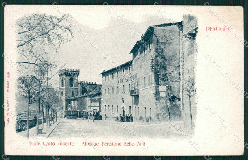 Perugia città Tram PIEGA cartolina QZ2839 – fronte