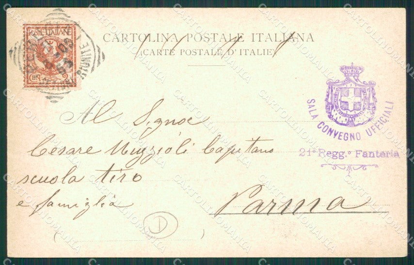 Perugia città Militari Fanteria cartolina QZ2847 – retro