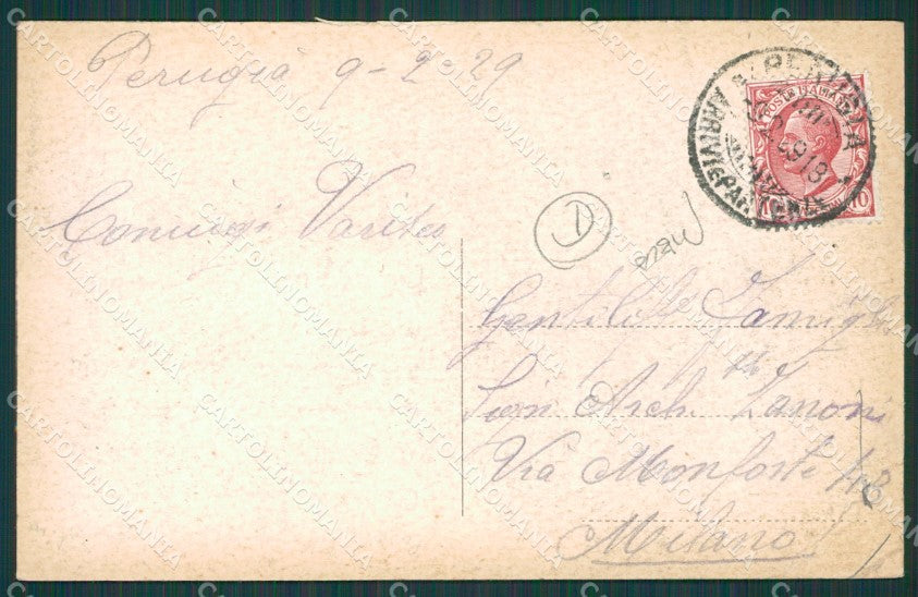 Perugia città PIEGA cartolina QZ2860 – retro