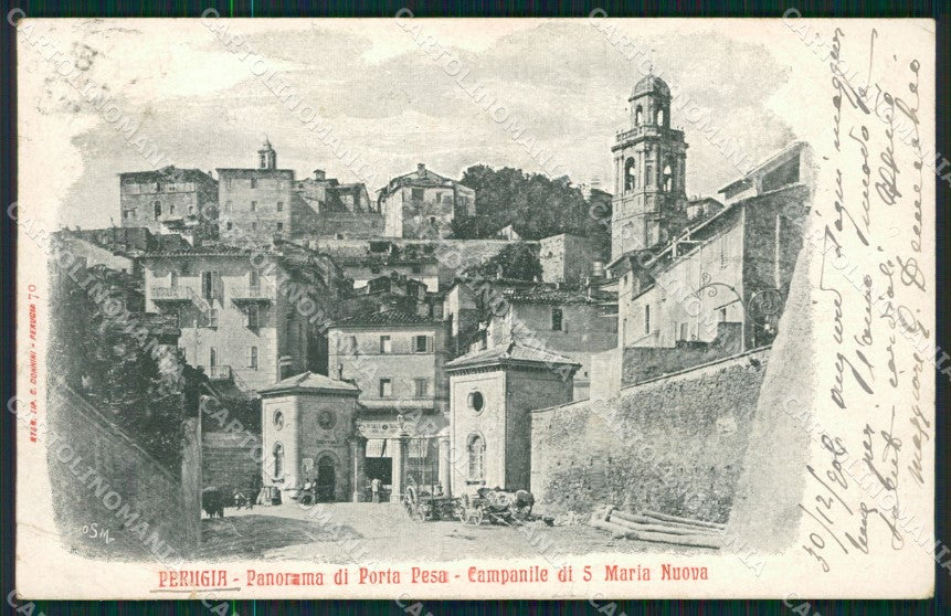 Perugia città PIEGA cartolina QZ2886 – fronte
