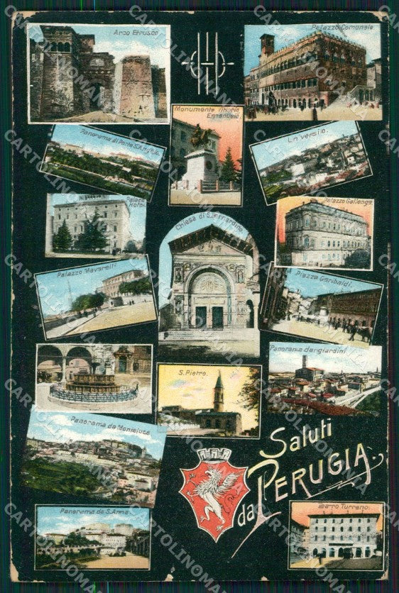 Perugia città Saluti da cartolina QZ2891 – fronte