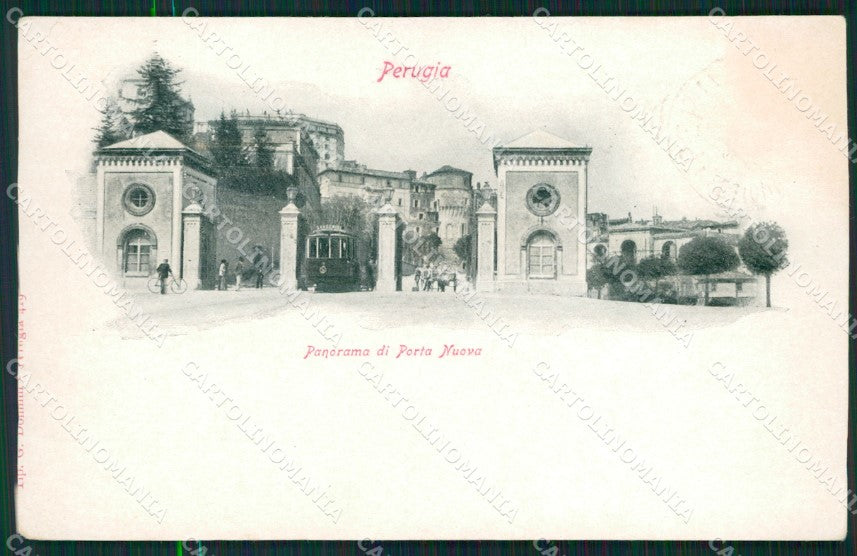 Perugia città Tram ABRASA cartolina QZ2896 – fronte