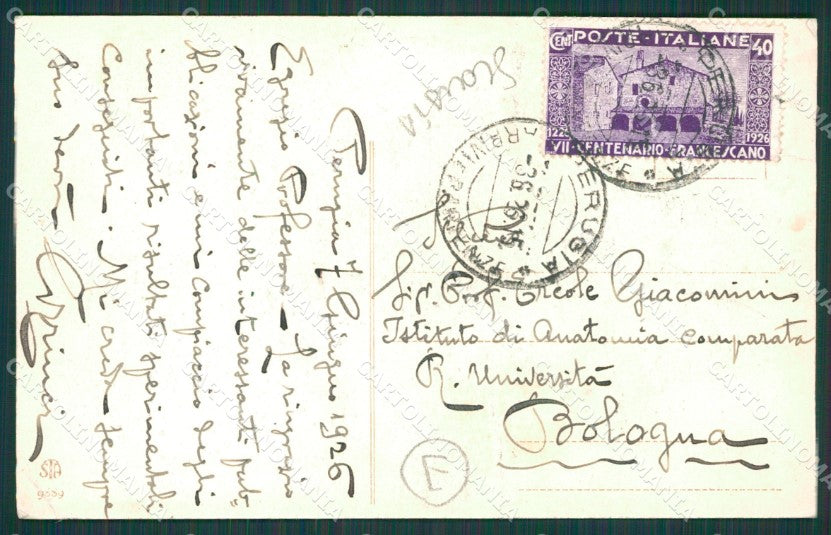 Perugia città SCOLLATA cartolina QZ2907 – retro