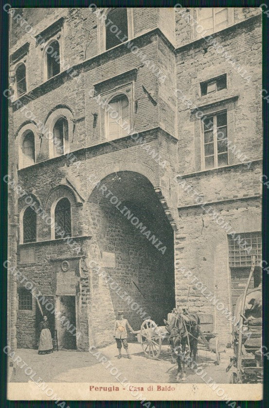Perugia città ABRASA cartolina QZ2917 – fronte