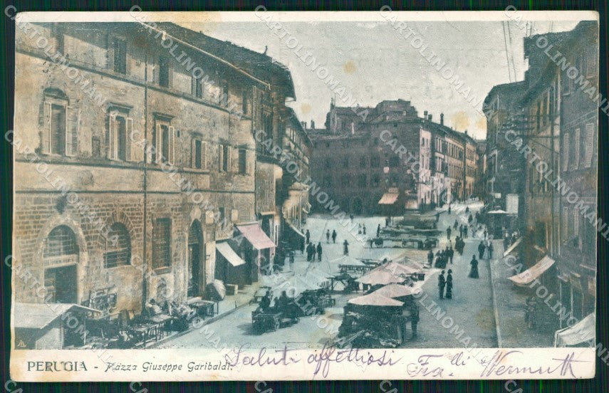 Perugia città Mercato cartolina QZ2943 – fronte