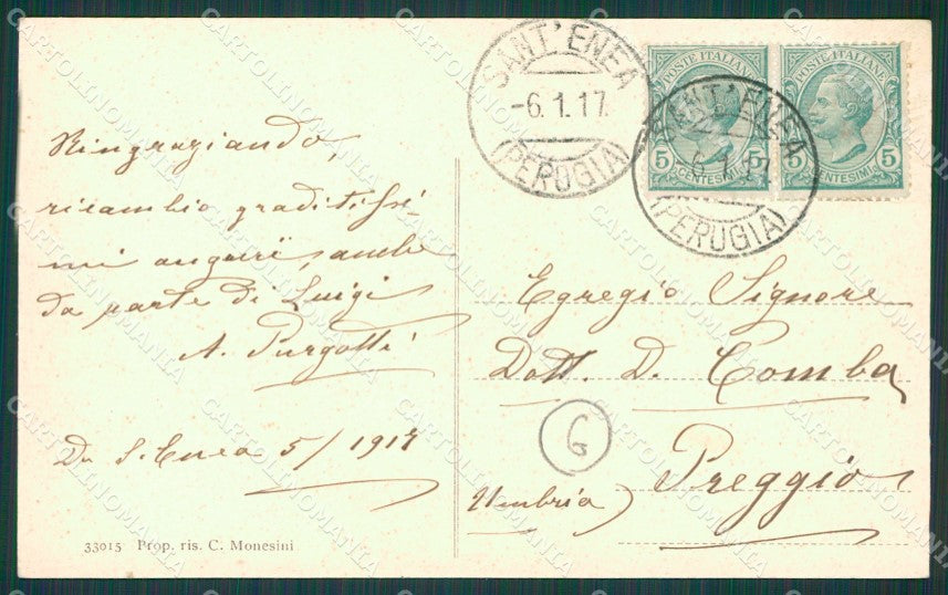 Perugia città Saluti da cartolina QZ2948 – retro