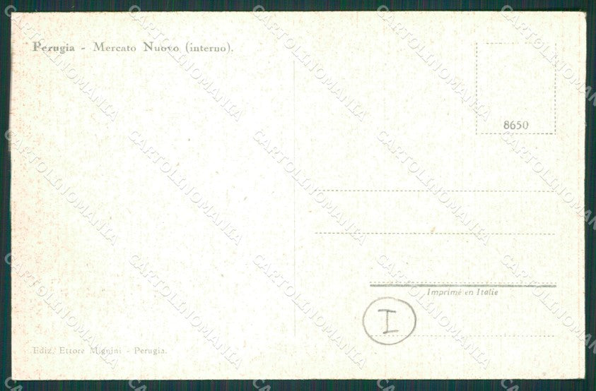 Perugia città Mercato cartolina QZ2960 – retro