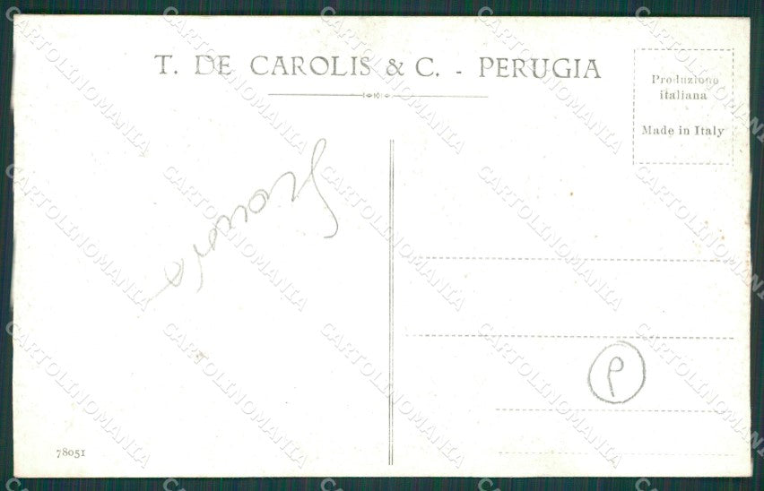 Perugia città negozio SCOLLATA cartolina QZ2982 – retro