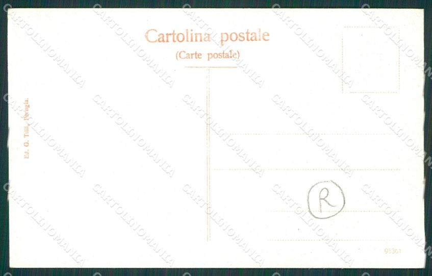 Perugia città Mercato cartolina QZ2983 – retro