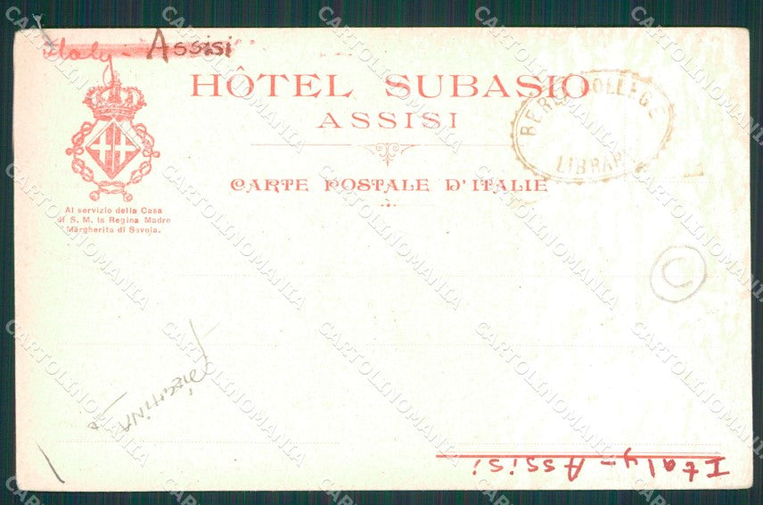 Perugia Assisi Pubblicitaria Hotel PIEGHINA cartolina QZ2990 – retro