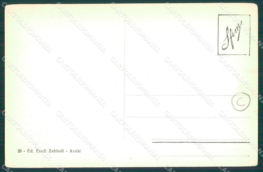 Perugia Assisi cartolina QZ3007 – retro