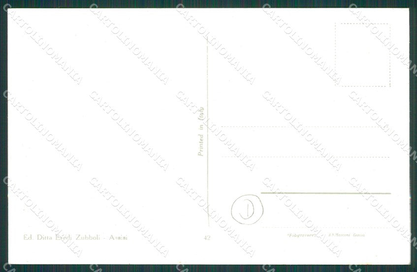 Perugia Assisi cartolina QZ3017 – retro