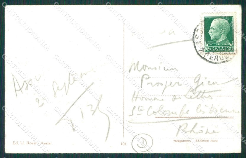 Perugia Assisi Carro Buoi cartolina QZ3021 – retro