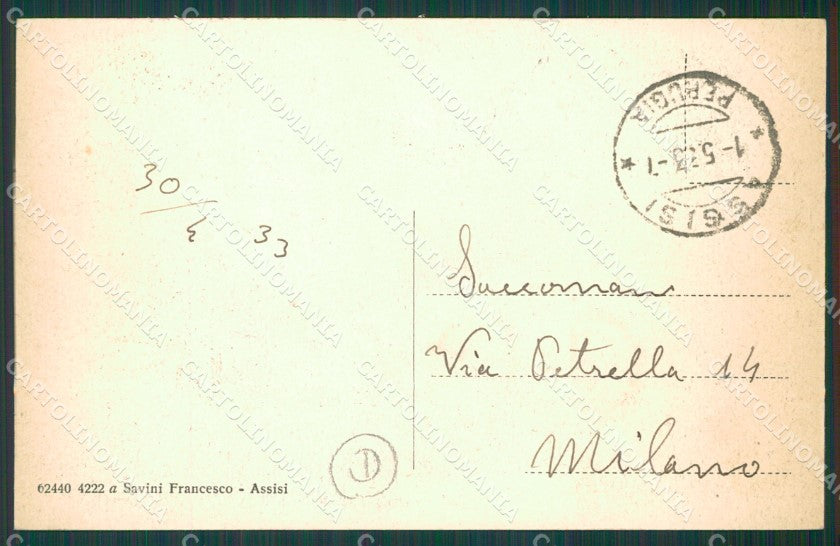 Perugia Assisi cartolina QZ3022 – retro