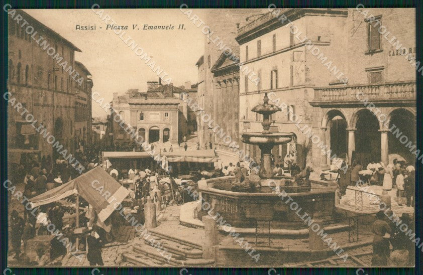 Perugia Assisi Mercato cartolina QZ3065 – fronte