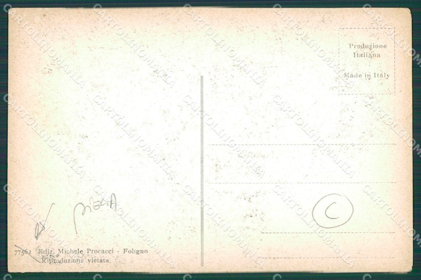 Perugia Foligno PIEGA cartolina QZ3075 – retro