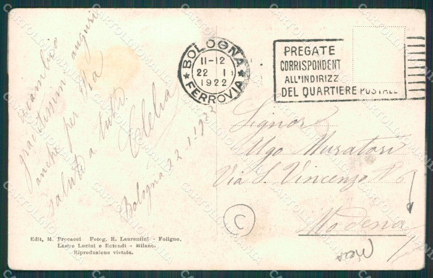 Perugia Foligno Scanzano PIEGA cartolina QZ3078 – retro