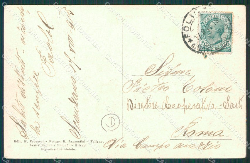 Perugia Foligno Scanzano cartolina QZ3082 – retro