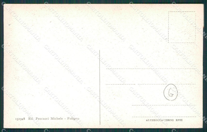 Perugia Foligno cartolina QZ3096 – retro