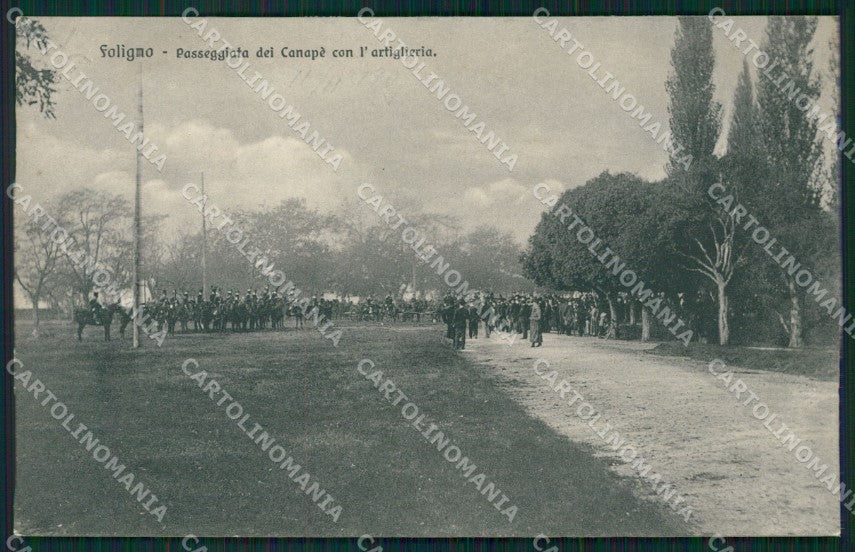 Perugia Foligno Militari TRACCE UMIDO cartolina QZ3098 – fronte