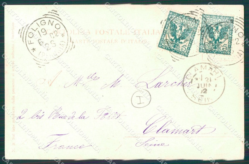 Perugia Foligno Mercato cartolina QZ3102 – retro