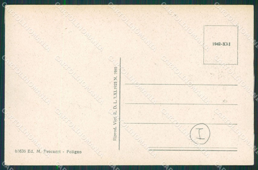 Perugia Foligno cartolina QZ3106 – retro