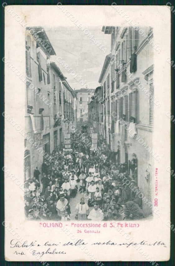 Perugia Foligno Alterocca 380 Processione cartolina QZ3111 – fronte