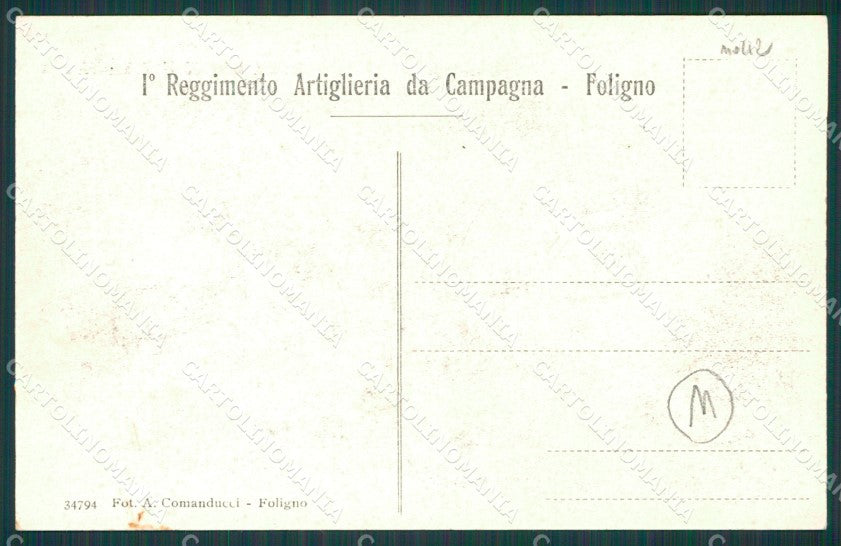 Perugia Foligno Militari cartolina QZ3114 – retro