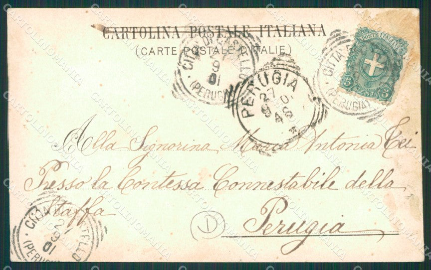 Perugia Gubbio cartolina QZ3146 – retro