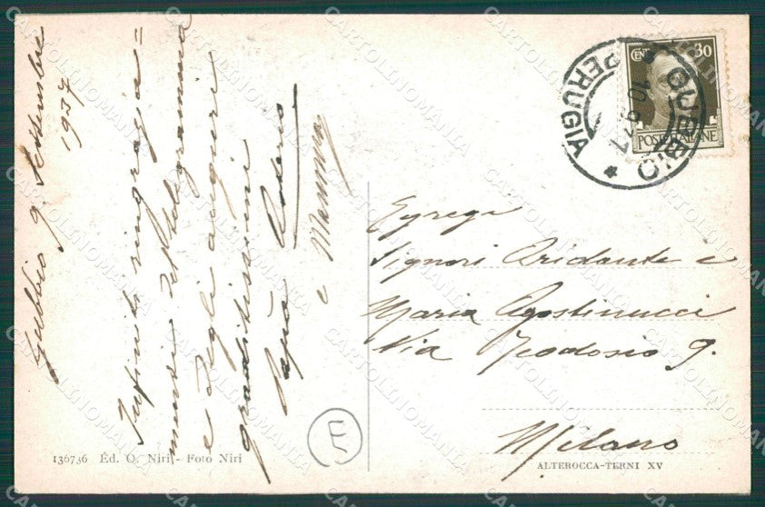 Perugia Gubbio cartolina QZ3151 – retro