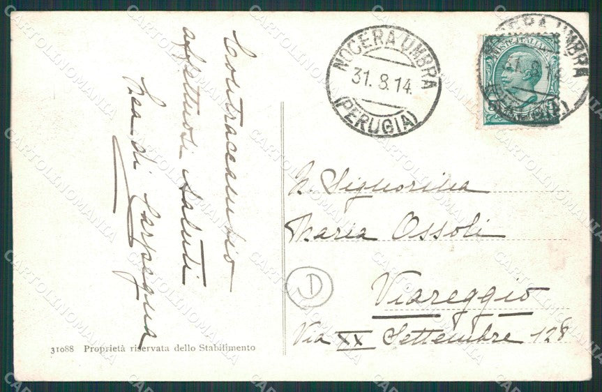 Perugia Nocera Umbra cartolina QZ3166 – retro