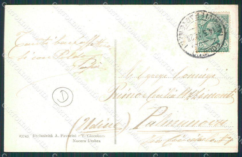 Perugia Nocera Umbra cartolina QZ3167 – retro