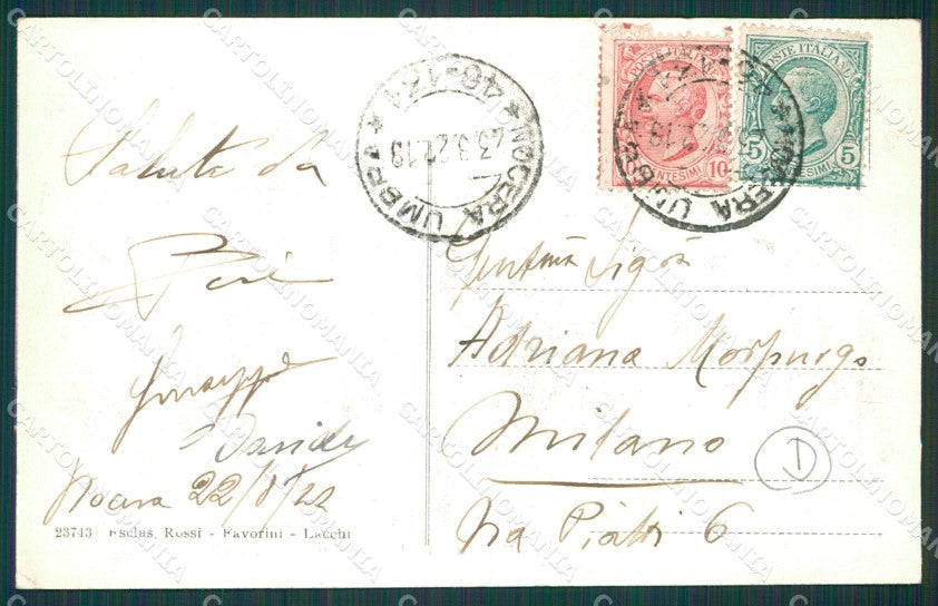 Perugia Nocera Umbra cartolina QZ3168 – retro