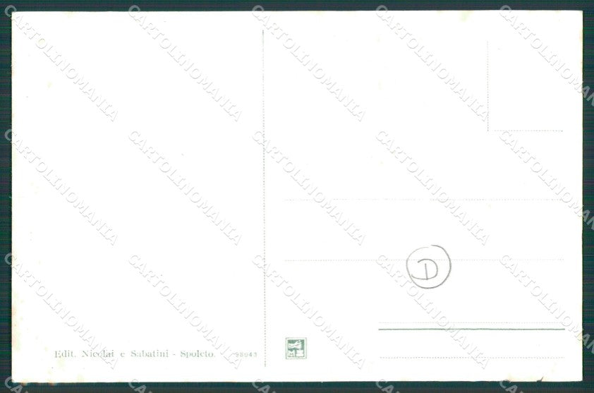 Perugia Spoleto cartolina QZ3181 – retro