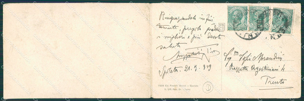 Perugia Spoleto Doppia cartolina QZ3184 – retro