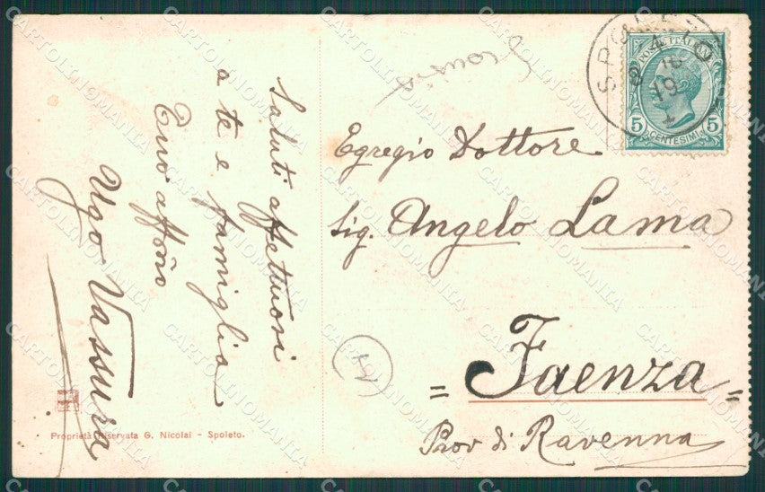 Perugia Spoleto SCOLLATA cartolina QZ3194 – retro