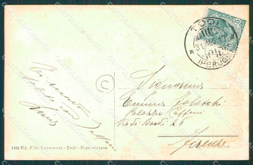 Perugia Todi cartolina QZ3209 – retro