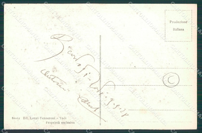 Perugia Todi Garibaldi cartolina QZ3214 – retro