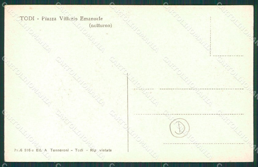 Perugia Todi Chiaro di Luna cartolina QZ3225 – retro