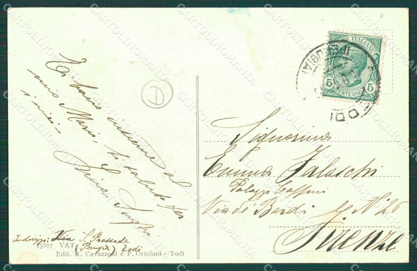 Perugia Todi Garibaldi cartolina QZ3226 – retro