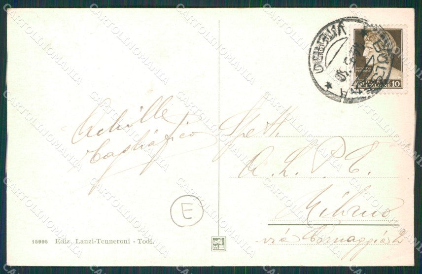 Perugia Todi cartolina QZ3235 – retro