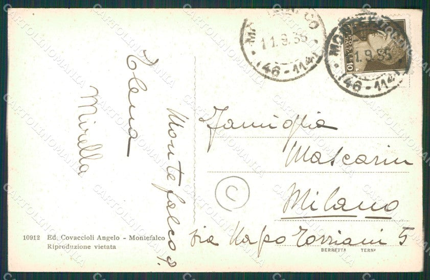 Perugia Montefalco cartolina QZ3244 – retro