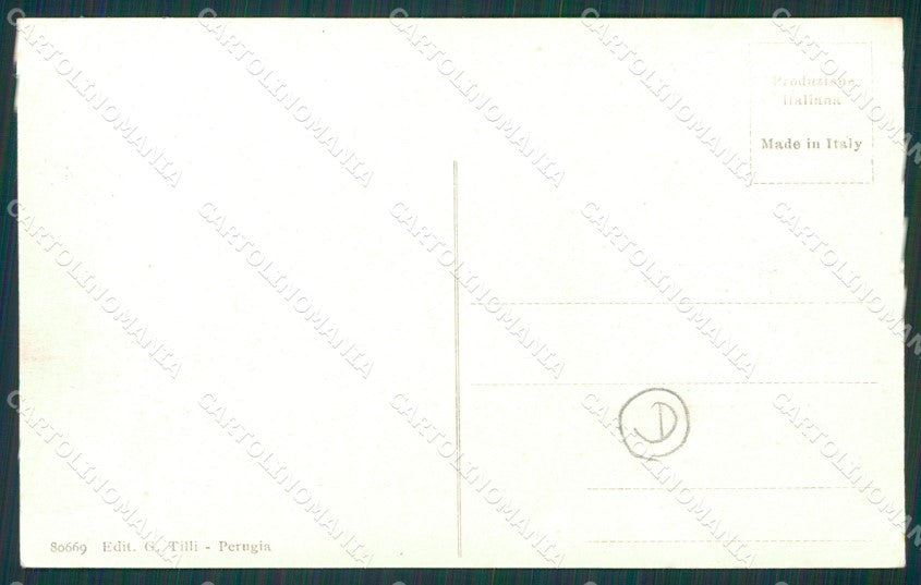 Perugia Montefalco cartolina QZ3256 – retro