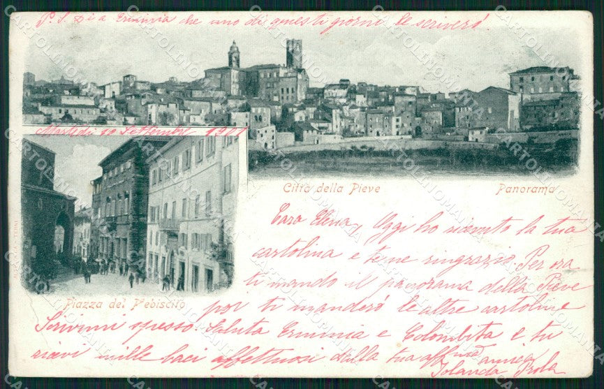 Perugia Città della Pieve Alterocca PIEGA cartolina QZ3258 – fronte