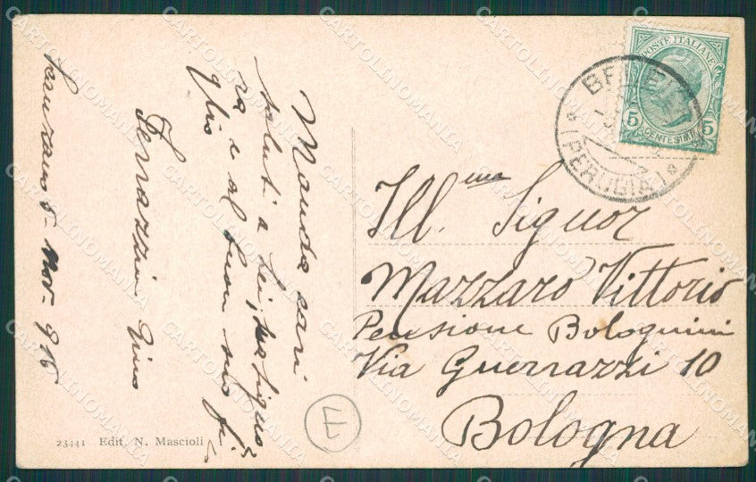 Perugia Foligno Scanzano cartolina QZ3260 – retro