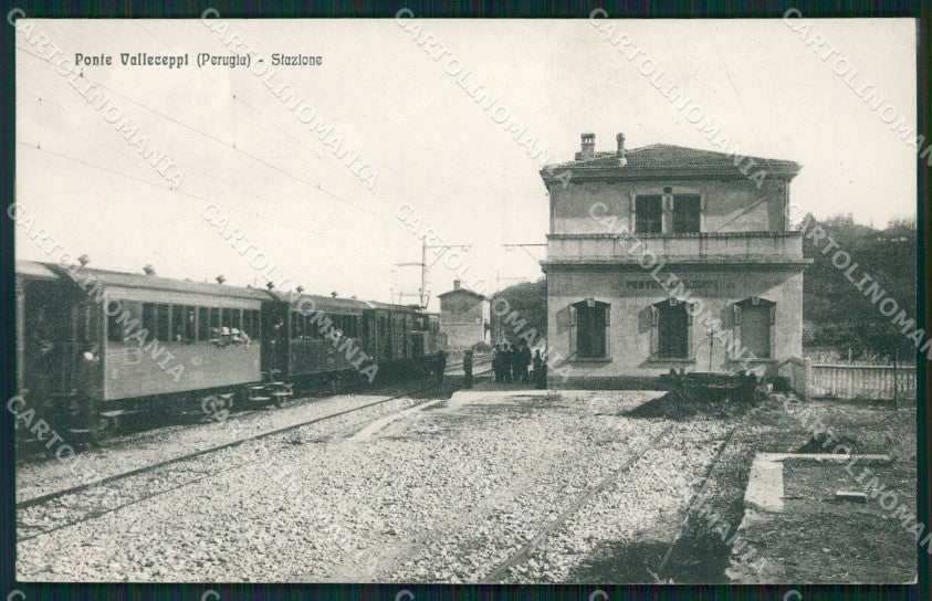 Perugia Ponte Valleceppi Stazione Treno cartolina QZ3276 – fronte