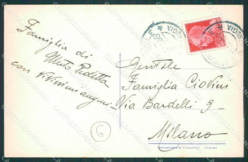 Perugia Panicale Tavernelle PIEGHINA cartolina QZ3277 – retro