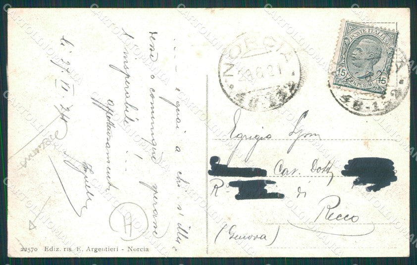 Perugia Norcia Spoleto Ponte di Nortosce Corriera PIEGHINA cartolina QZ3281 – retro